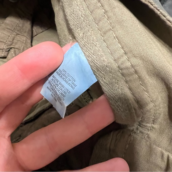 Vintage baggy cargo pants Y2K camo print rhinestones green gray 0 mid rise - Picture 6 of 15